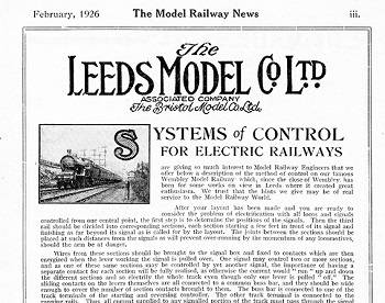Leeds 1926 February Advertisement