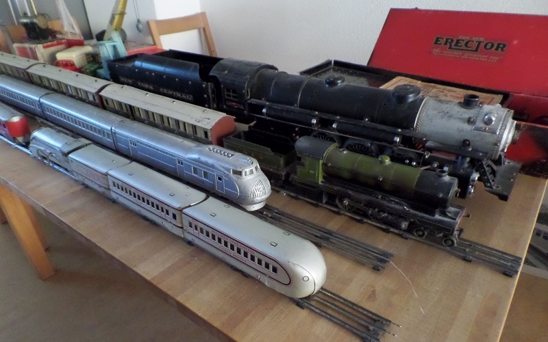 Vintage Toy Trains display