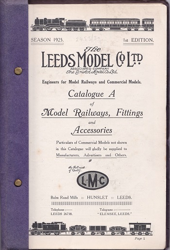 Leeds 1925 1st Catalogue