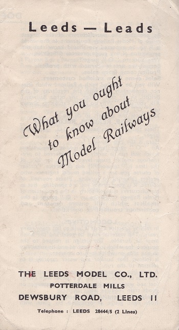 Leeds 1950 Leaflet